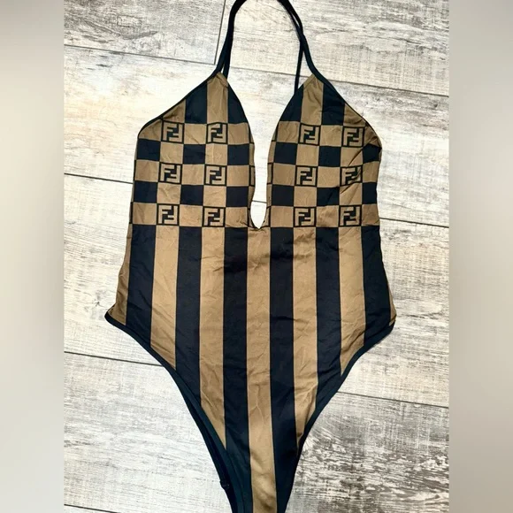 FENDI !!!!!!! Stylish Black and Brown womens One Piece - Picture 2 of 6